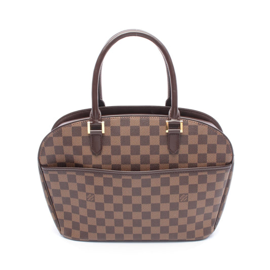 サリア オリゾンタル ダミエエベヌ ハンドバッグ PVC レザー ブラウン ルイヴィトン バッグ LOUIS VUITTON