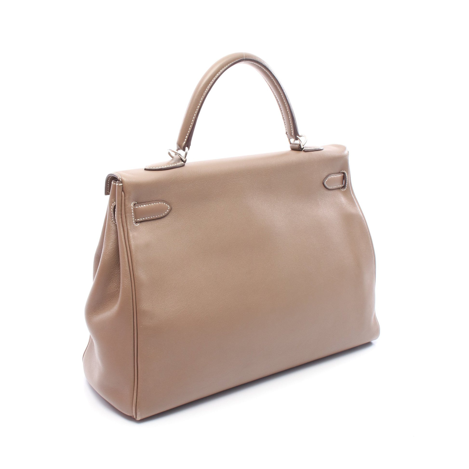 ケリー35 エトゥープ ハンドバッグ シッキム グレーブラウン シルバー金具 □J刻印 エルメス バッグ HERMES