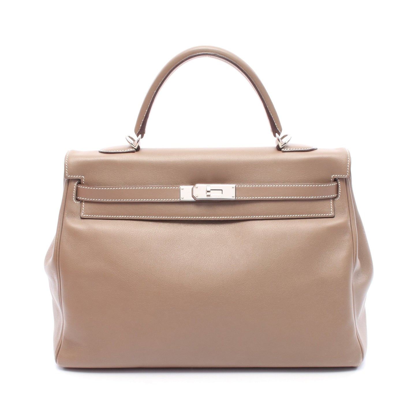 ケリー35 エトゥープ ハンドバッグ シッキム グレーブラウン シルバー金具 □J刻印 エルメス バッグ HERMES