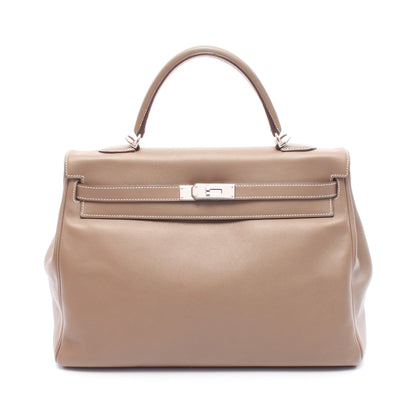 ケリー35 エトゥープ ハンドバッグ シッキム グレーブラウン シルバー金具 □J刻印 エルメス バッグ HERMES