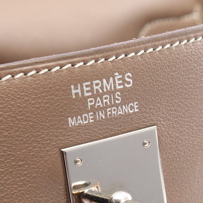 ケリー35 エトゥープ ハンドバッグ シッキム グレーブラウン シルバー金具 □J刻印 エルメス バッグ HERMES