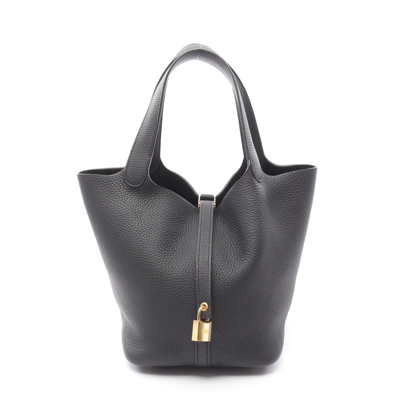 ピコタンロックMM ハンドバッグ トリヨンクレマンス ブラック ゴールド金具 Z刻印 エルメス バッグ HERMES