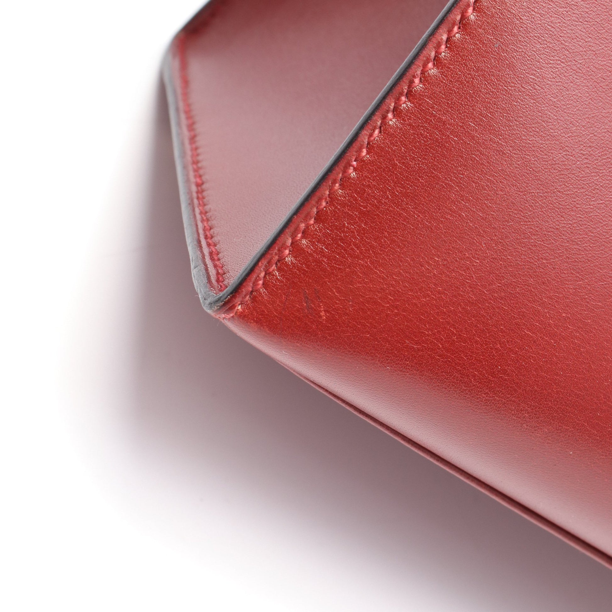 ケリー32 ルージュアッシュ ハンドバッグ ボックスカーフ ボルドー ゴールド金具 2WAY □D刻印 エルメス バッグ HERMES
