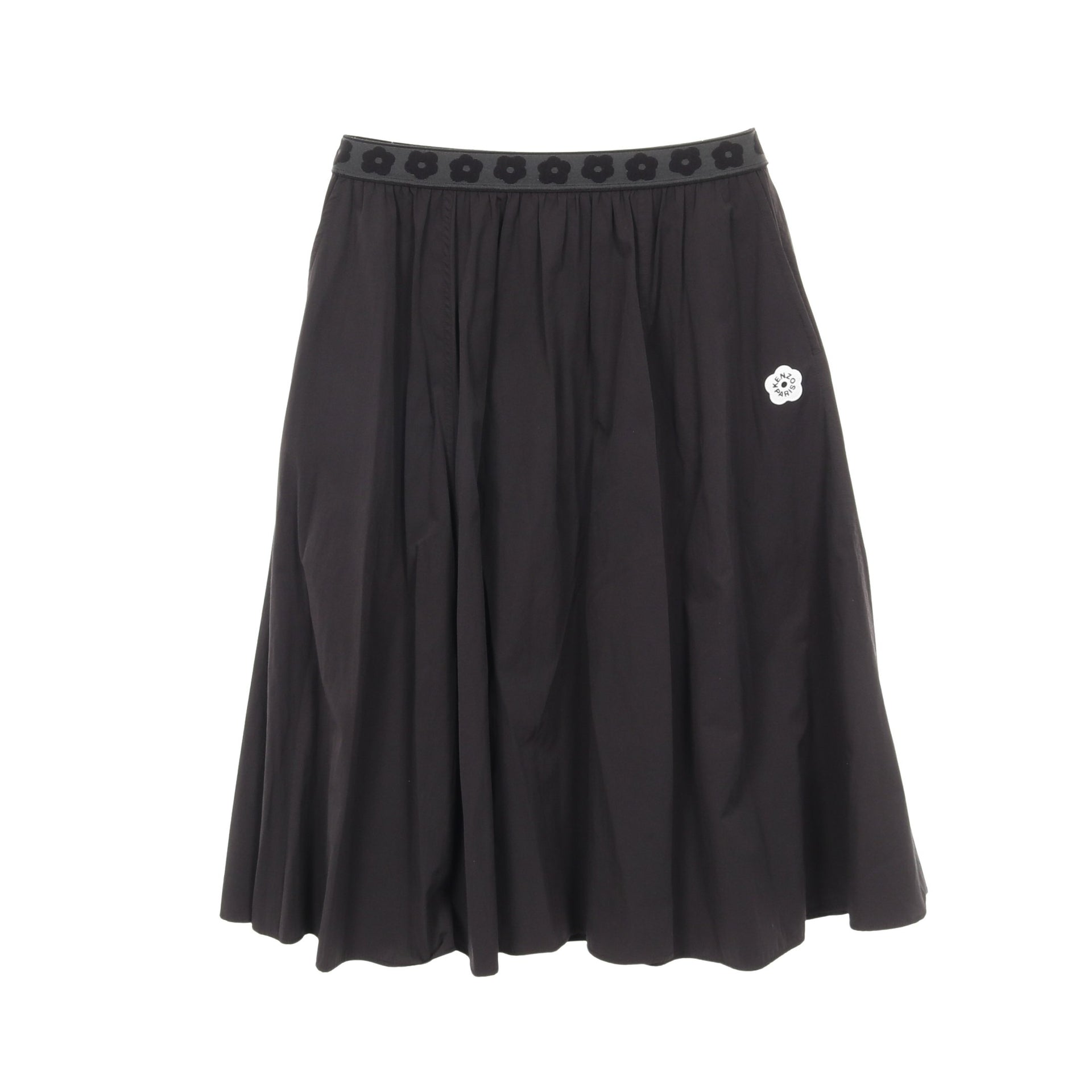 ケンゾー KENZO Boke Flower Midi Skirt スカート コットン ブラック  