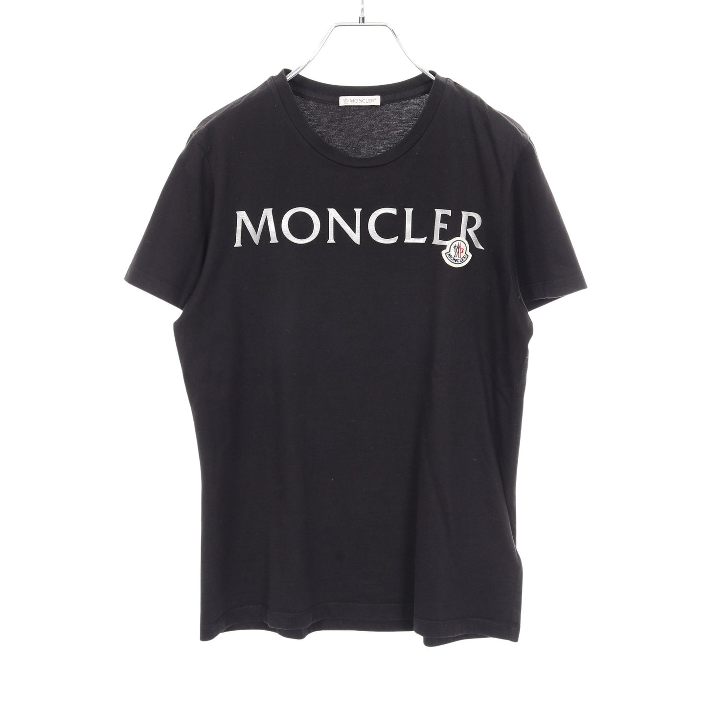 Tシャツ クルーネック ロゴ コットン ブラック モンクレール トップス MONCLER