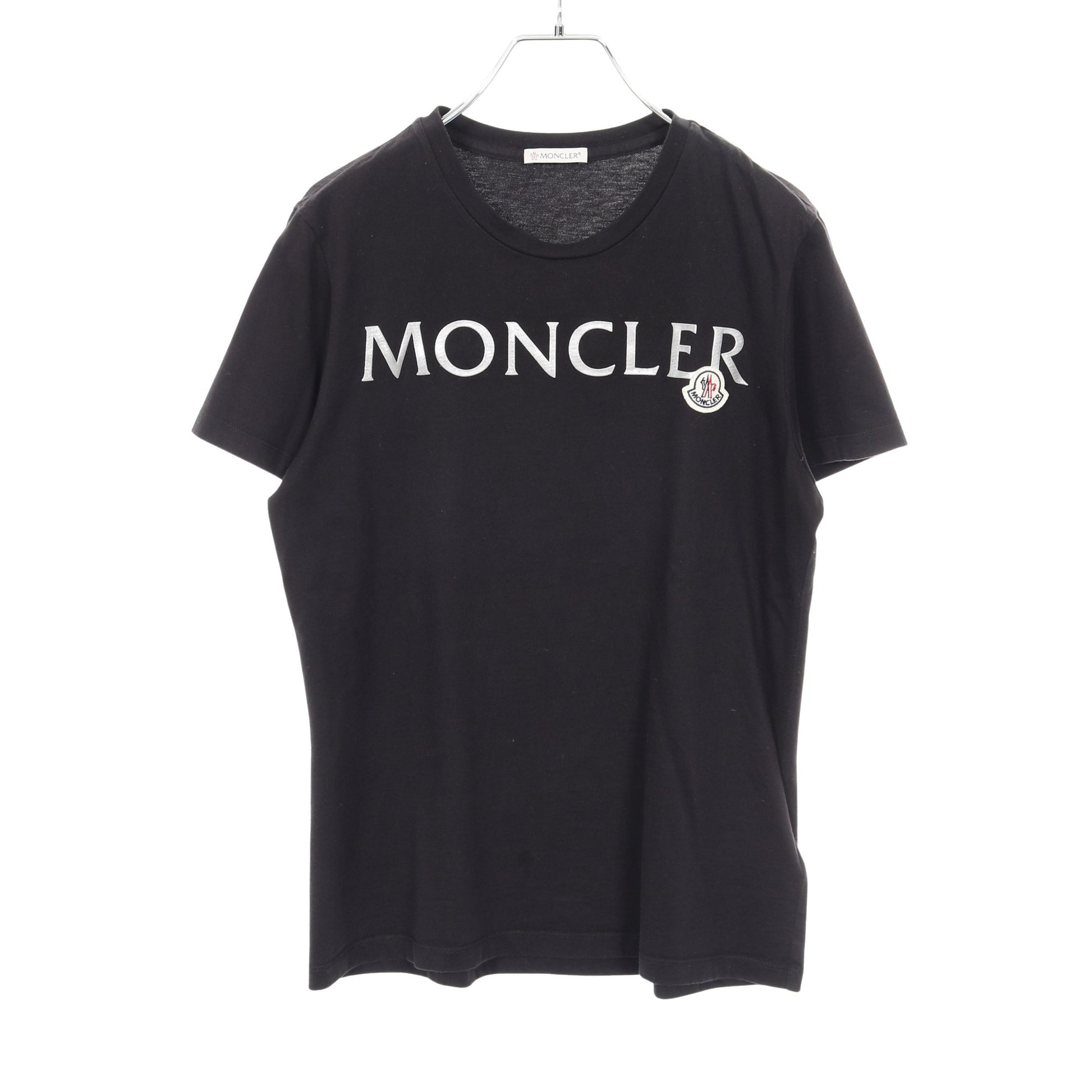 Tシャツ クルーネック ロゴ コットン ブラック モンクレール トップス MONCLER