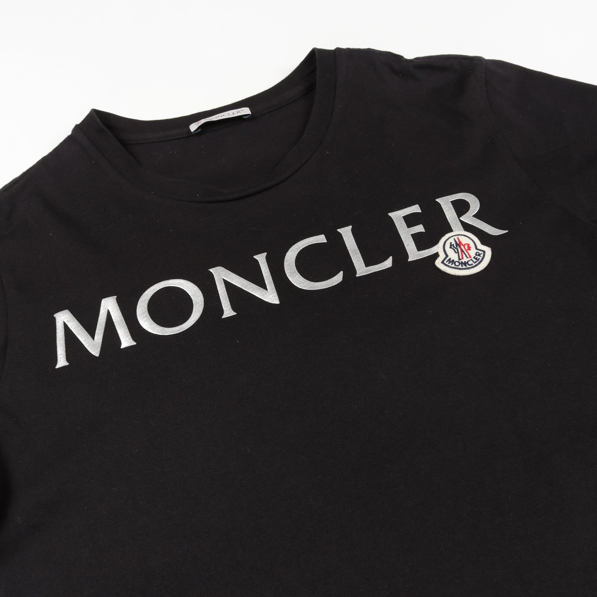 Tシャツ クルーネック ロゴ コットン ブラック モンクレール トップス MONCLER