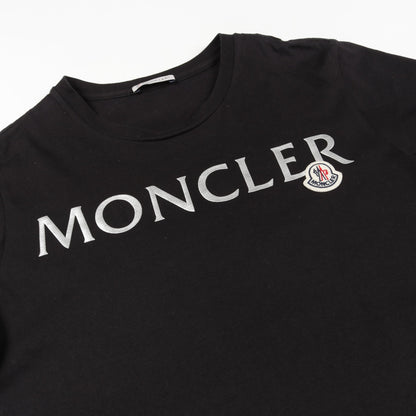 Tシャツ クルーネック ロゴ コットン ブラック モンクレール トップス MONCLER