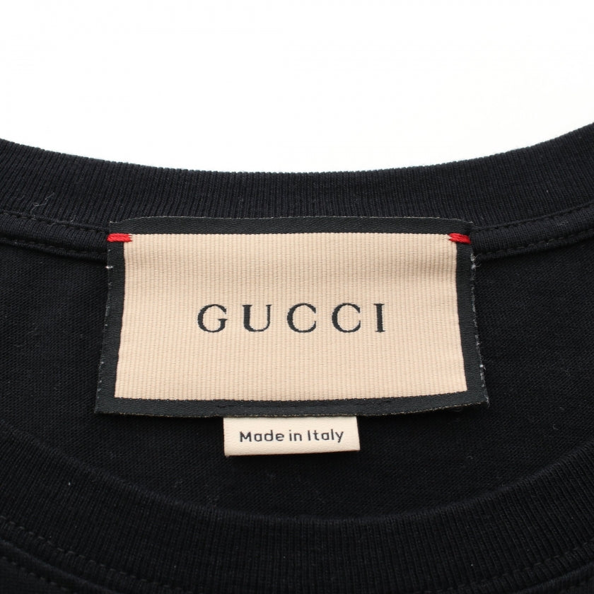 HOLLYWOOD BOULEVARD スパンコールロゴ Tシャツ クルーネック コットン ブラック ピンク ホワイト グッチ トップス GUCCI