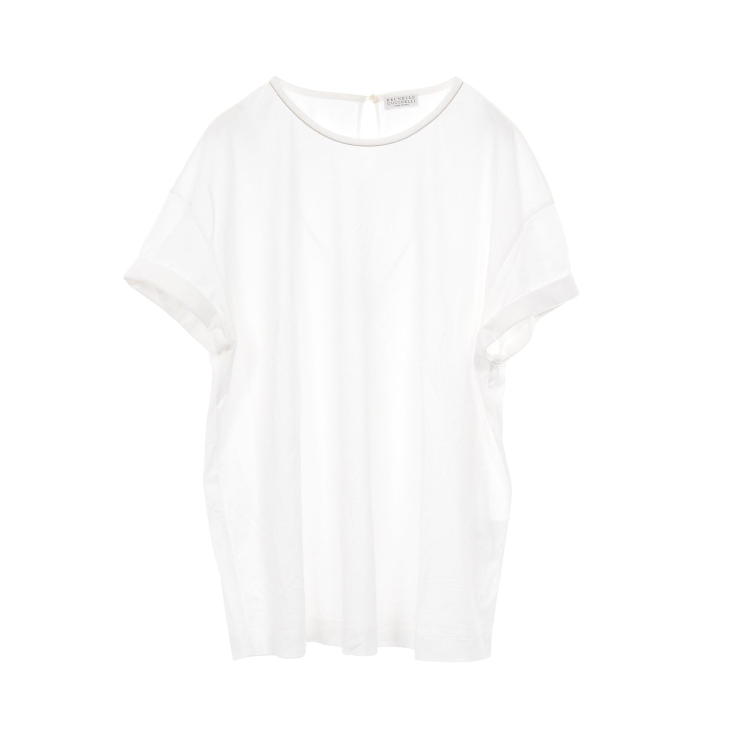 カットソー Tシャツ コットン ホワイト ブルネロクチネリ トップス BRUNELLO CUCINELLI