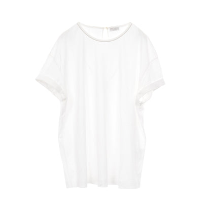 カットソー Tシャツ コットン ホワイト ブルネロクチネリ トップス BRUNELLO CUCINELLI