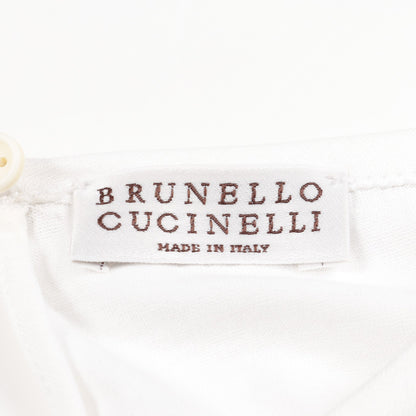 カットソー Tシャツ コットン ホワイト ブルネロクチネリ トップス BRUNELLO CUCINELLI
