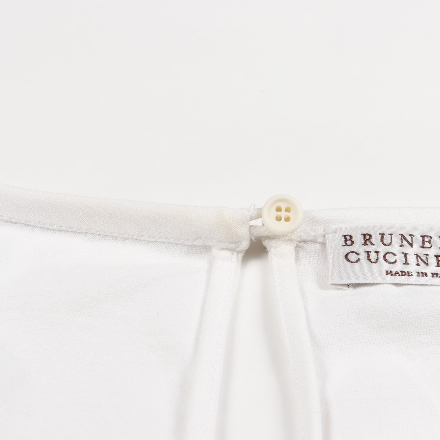 カットソー Tシャツ コットン ホワイト ブルネロクチネリ トップス BRUNELLO CUCINELLI