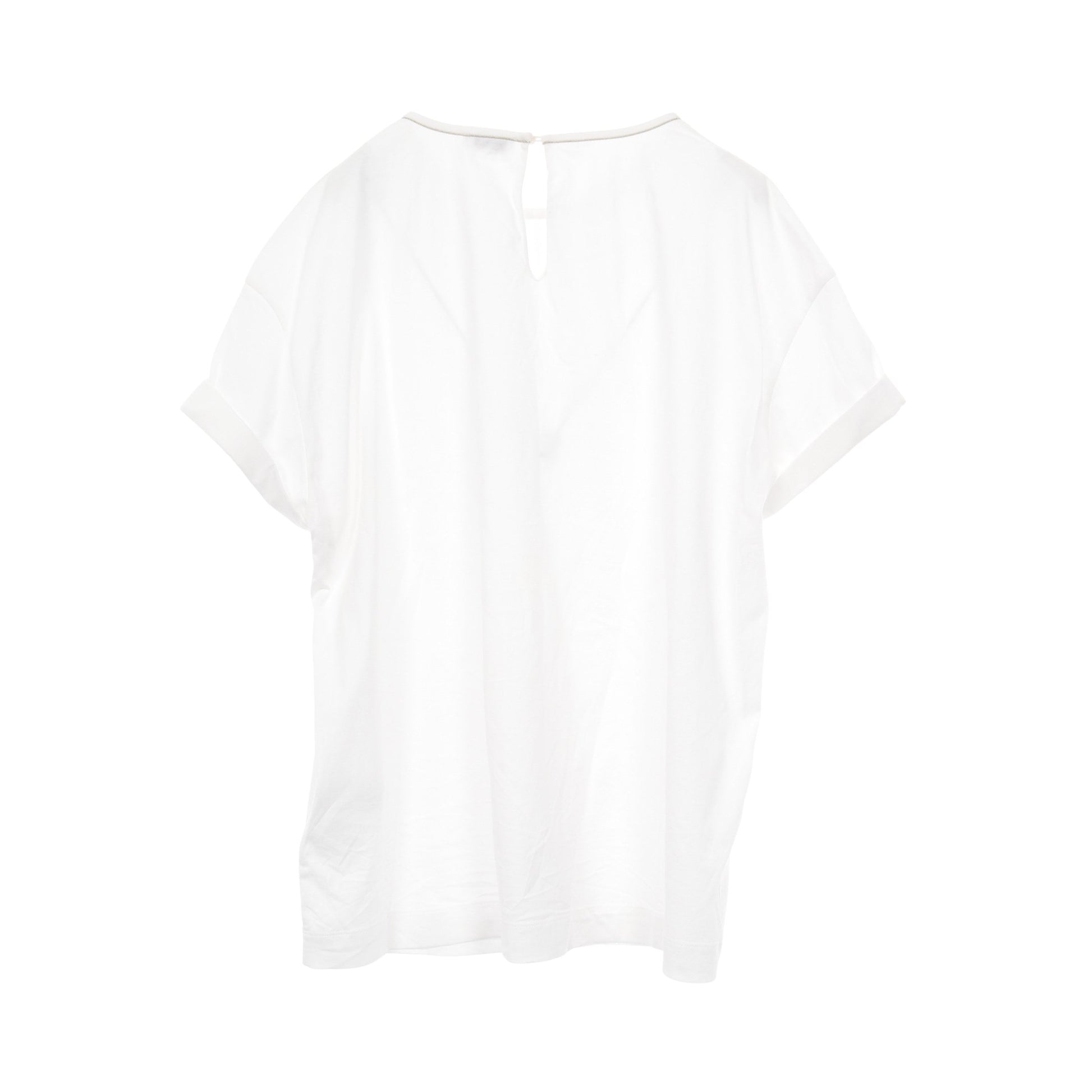 カットソー Tシャツ コットン ホワイト ブルネロクチネリ トップス BRUNELLO CUCINELLI