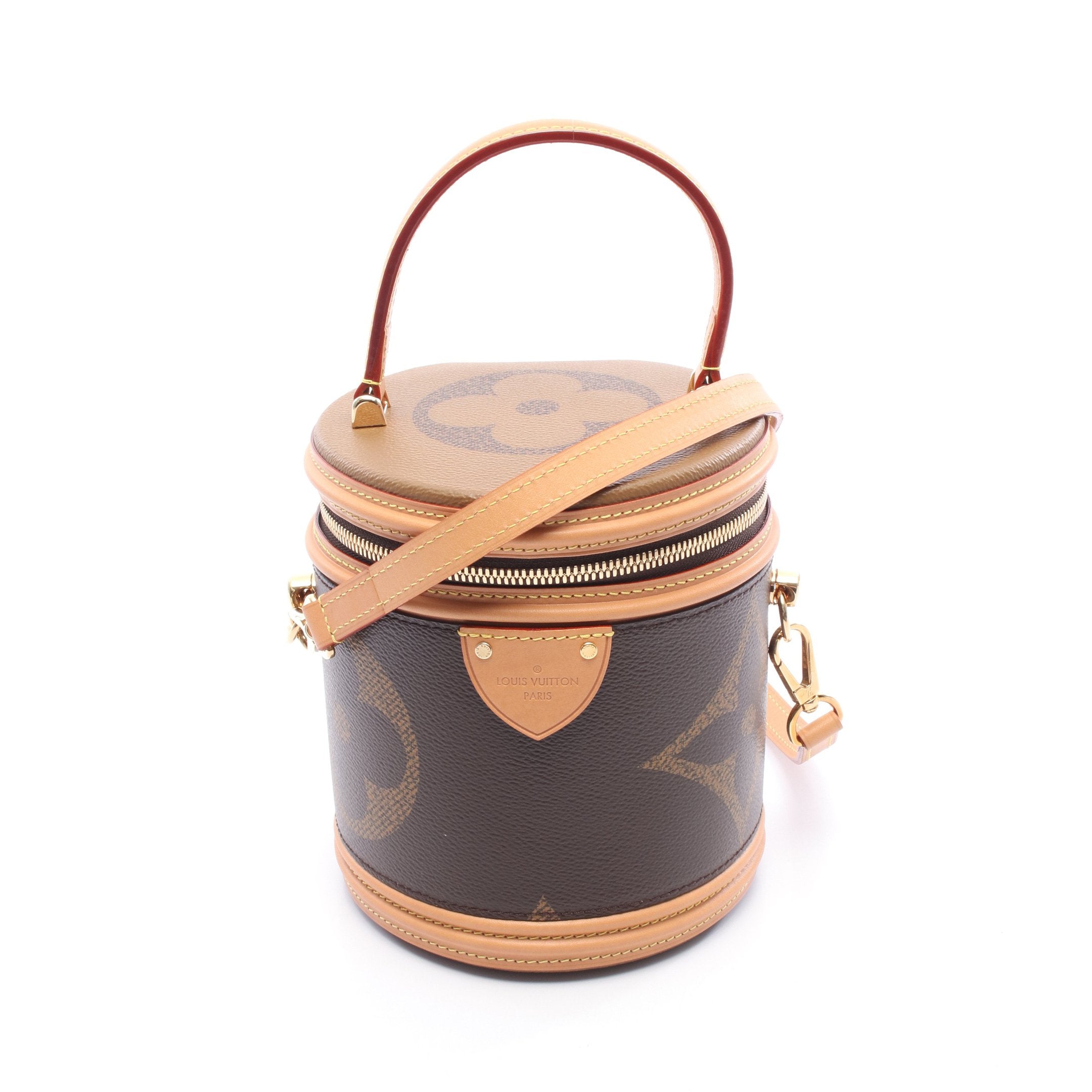 カンヌ モノグラムジャイアント リバース ハンドバッグ PVC レザー