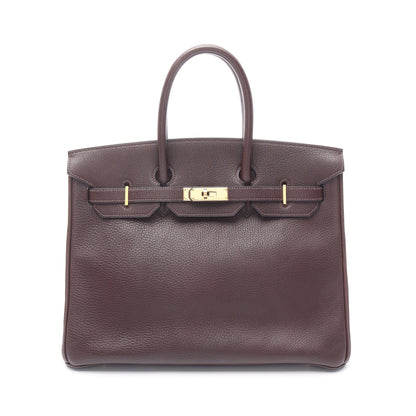 バーキン35 ハバナ ハンドバッグ アルデンヌ ブラウン ゴールド金具 ○Z刻印 エルメス バッグ HERMES