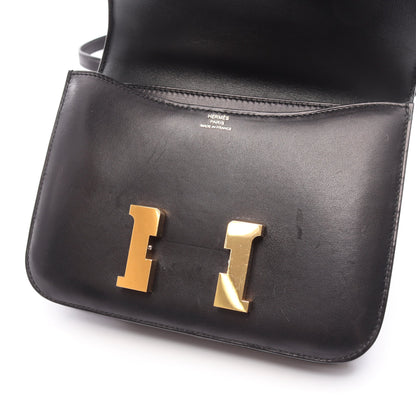 コンスタンス3 ミニ ショルダーバッグ ボックスカーフ ブラック ゴールド金具 A刻印 エルメス バッグ HERMES