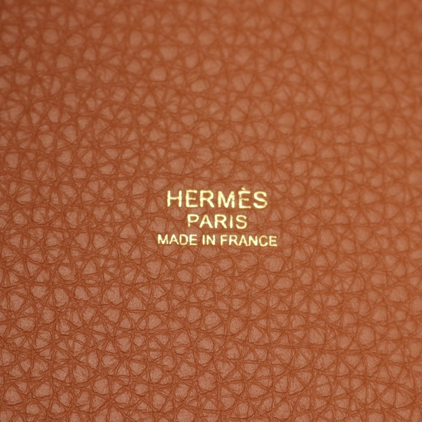 ピコタンロックMM ゴールド ハンドバッグ トリヨンクレマンス ブラウン ゴールド金具 K刻印 エルメス バッグ HERMES