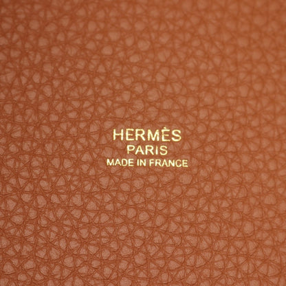 ピコタンロックMM ゴールド ハンドバッグ トリヨンクレマンス ブラウン ゴールド金具 K刻印 エルメス バッグ HERMES