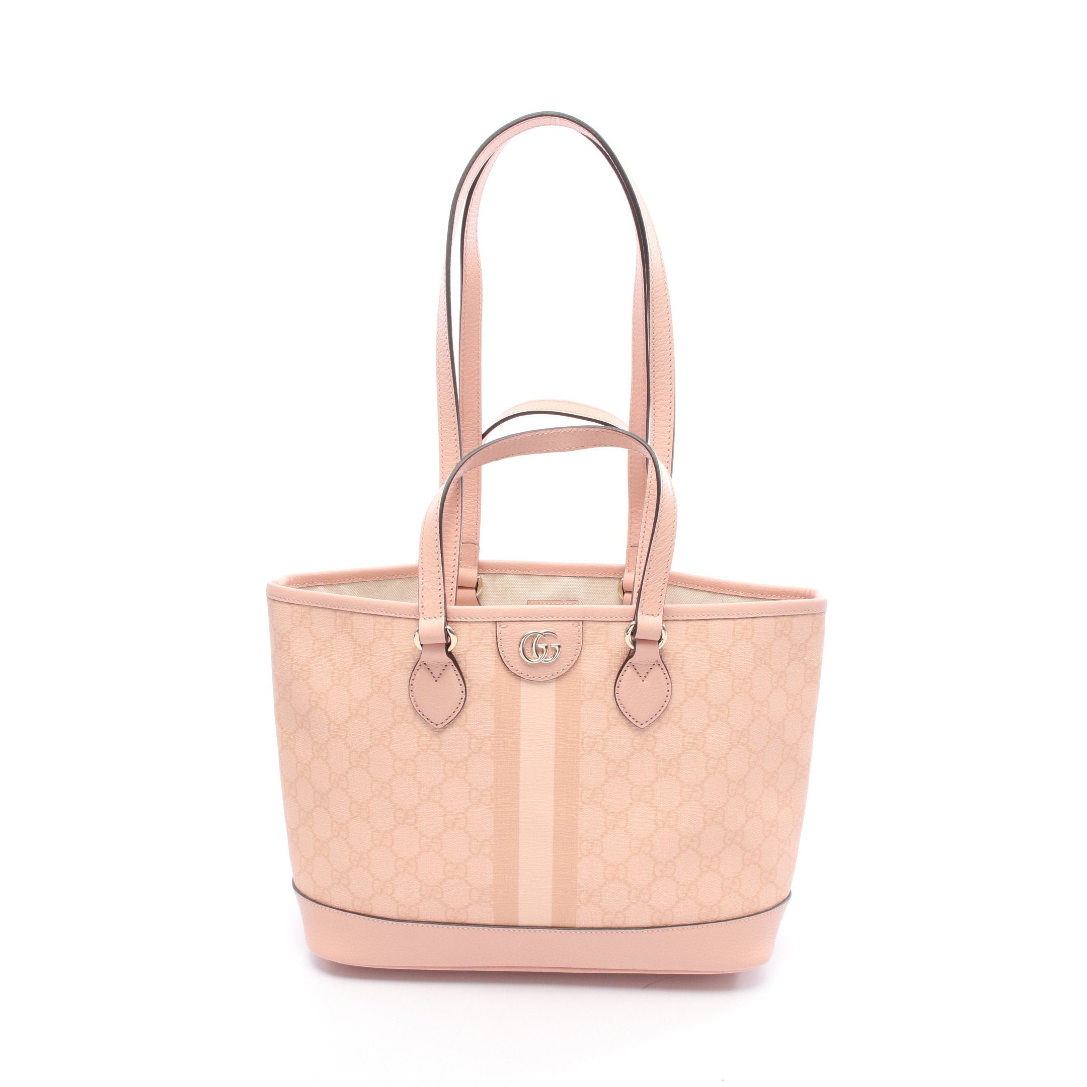 ほい　GUCCI トートバッグ　GG スプリーム　PVC レザー　ベージュ GUCCI グッチ GGスプリーム トートバッグ ベージュ PVCレザー