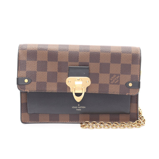 ポルトフォイユ ヴァヴァン ダミエエベヌ チェーンウォレット PVC ブラウン ルイヴィトン バッグ LOUIS VUITTON
