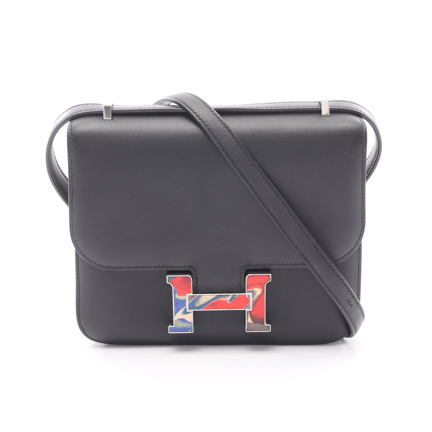 コンスタンス3 ミニ ショルダーバッグ ヴォースイフト ブラック シルバー金具 Z刻印 エルメス バッグ HERMES
