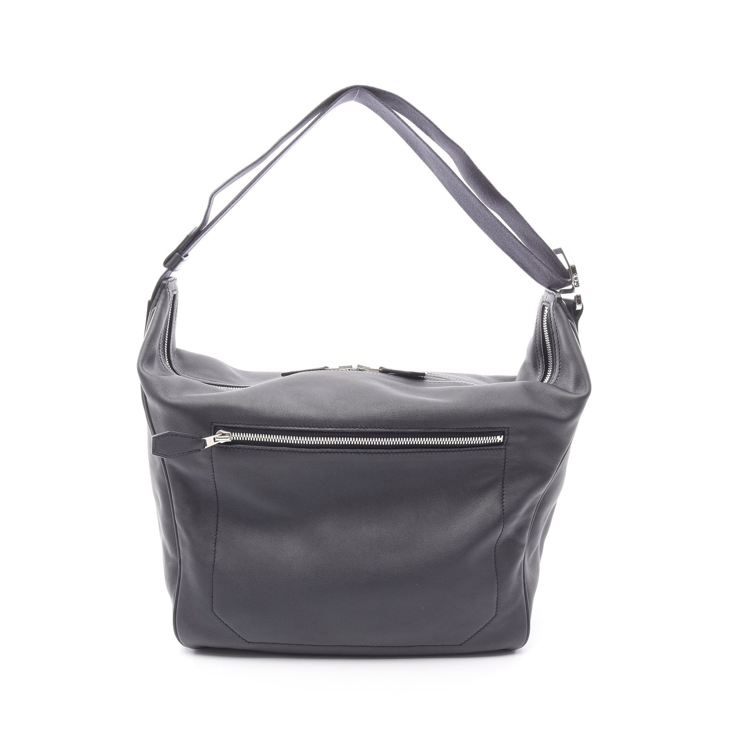 シティスライドMM ブルーニュイ ショルダーバッグ エバーカーフ ネイビー シルバー金具 A刻印 エルメス バッグ HERMES