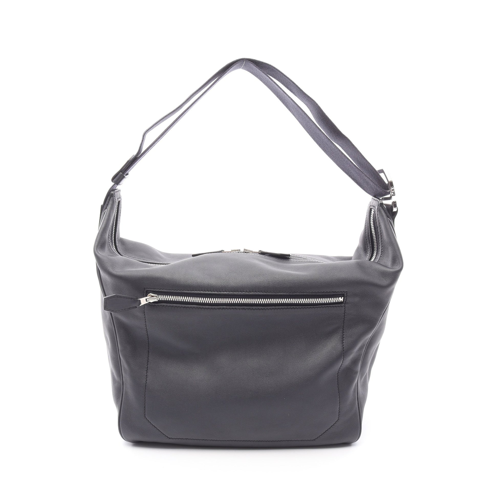 シティスライドMM ブルーニュイ ショルダーバッグ エバーカーフ ネイビー シルバー金具 A刻印 エルメス バッグ HERMES