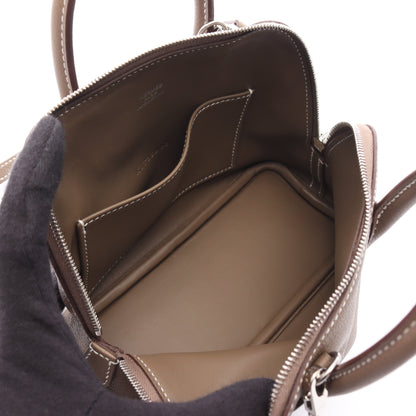 ボリード1923 ミニ エトゥープ ハンドバッグ エバーカラー グレーブラウン シルバー金具 2WAY K刻印 エルメス バッグ HERMES