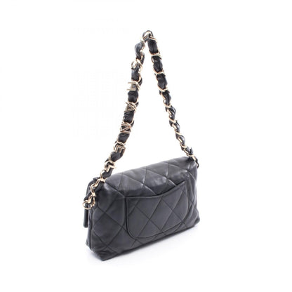 マトラッセ チェーンショルダーバッグ ワンショルダーバッグ ラムスキン ブラック ゴールド金具 シャネル バッグ CHANEL