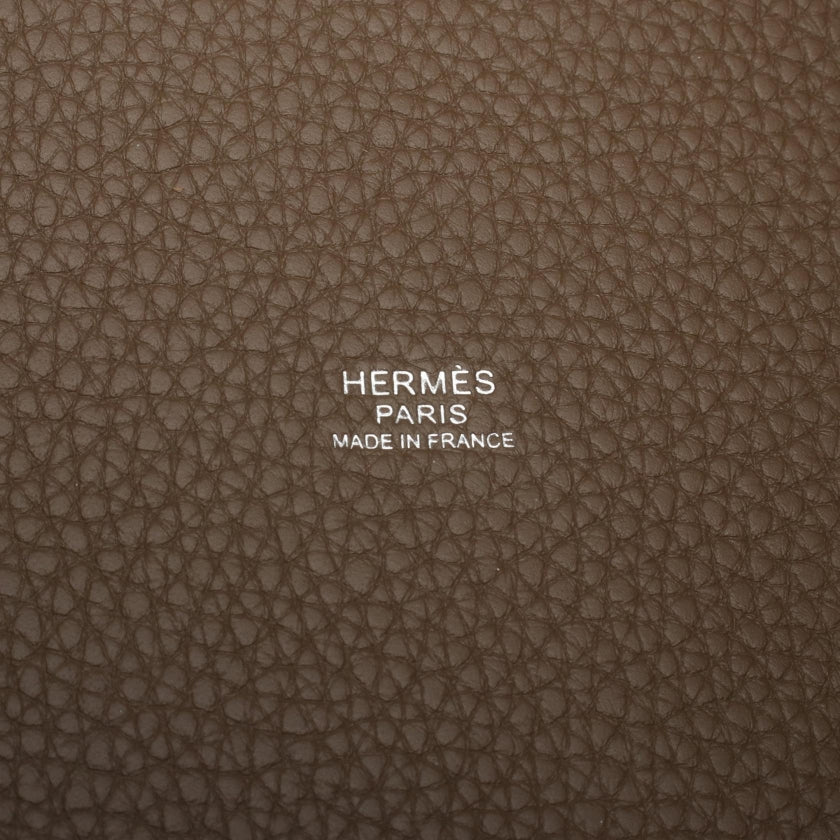 ピコタンロックMM エトゥープ ハンドバッグ トリヨンクレマンス グレーブラウン シルバー金具 K刻印 エルメス バッグ HERMES