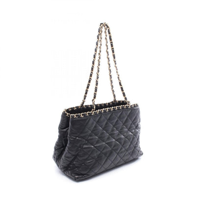 マトラッセ ショルダーバッグ トートバッグ レザー ブラック ゴールド金具 シャネル バッグ CHANEL