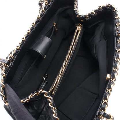 マトラッセ ショルダーバッグ トートバッグ レザー ブラック ゴールド金具 シャネル バッグ CHANEL