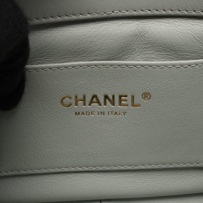 ミニ フラップ バッグ マトラッセ チェーンショルダーバッグ レザー ライトブルー ゴールド金具 シャネル バッグ CHANEL