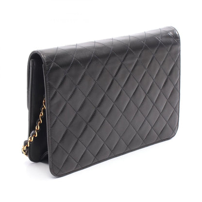 マトラッセ チェーンショルダーバッグ ラムスキン ブラック ゴールド金具 シャネル バッグ CHANEL