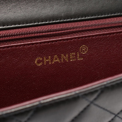 マトラッセ チェーンショルダーバッグ ラムスキン ブラック ゴールド金具 シャネル バッグ CHANEL