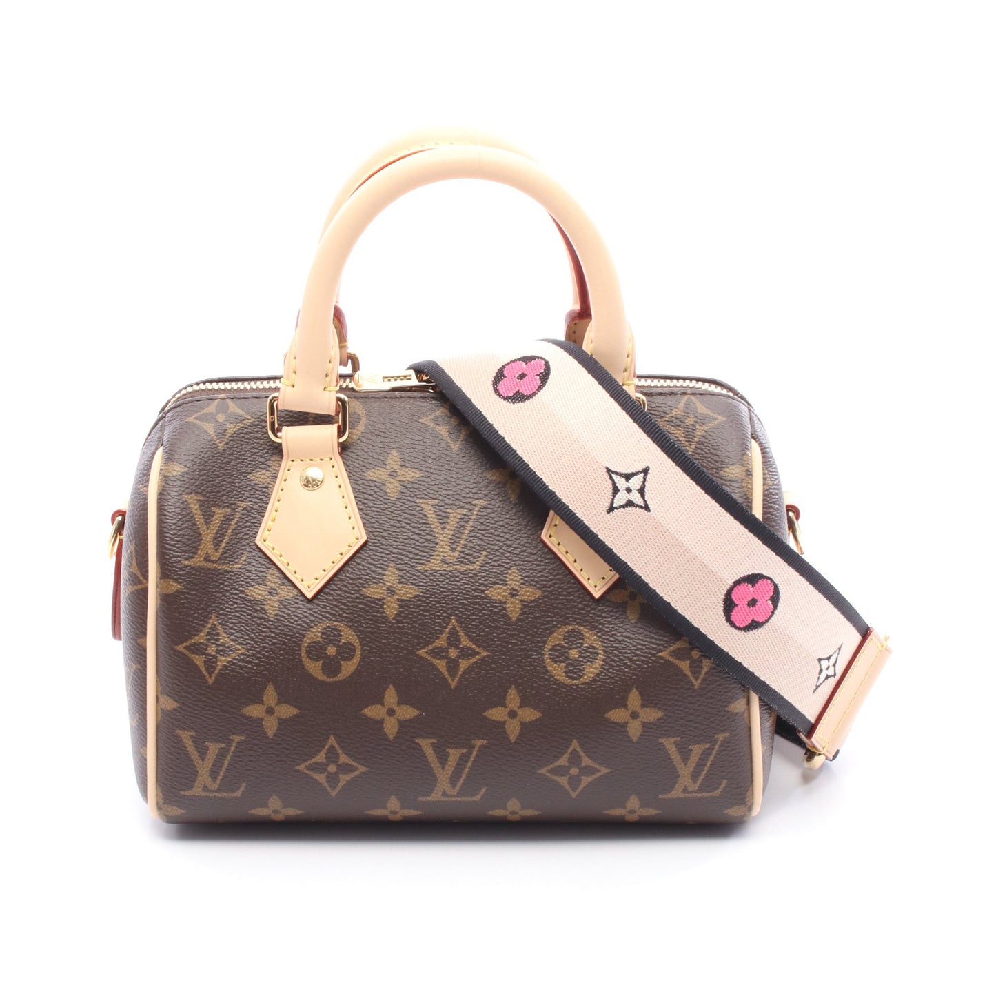 スピーディ バンドリエール20 モノグラム ハンドバッグ PVC レザー ブラウン ルイヴィトン バッグ LOUIS VUITTON