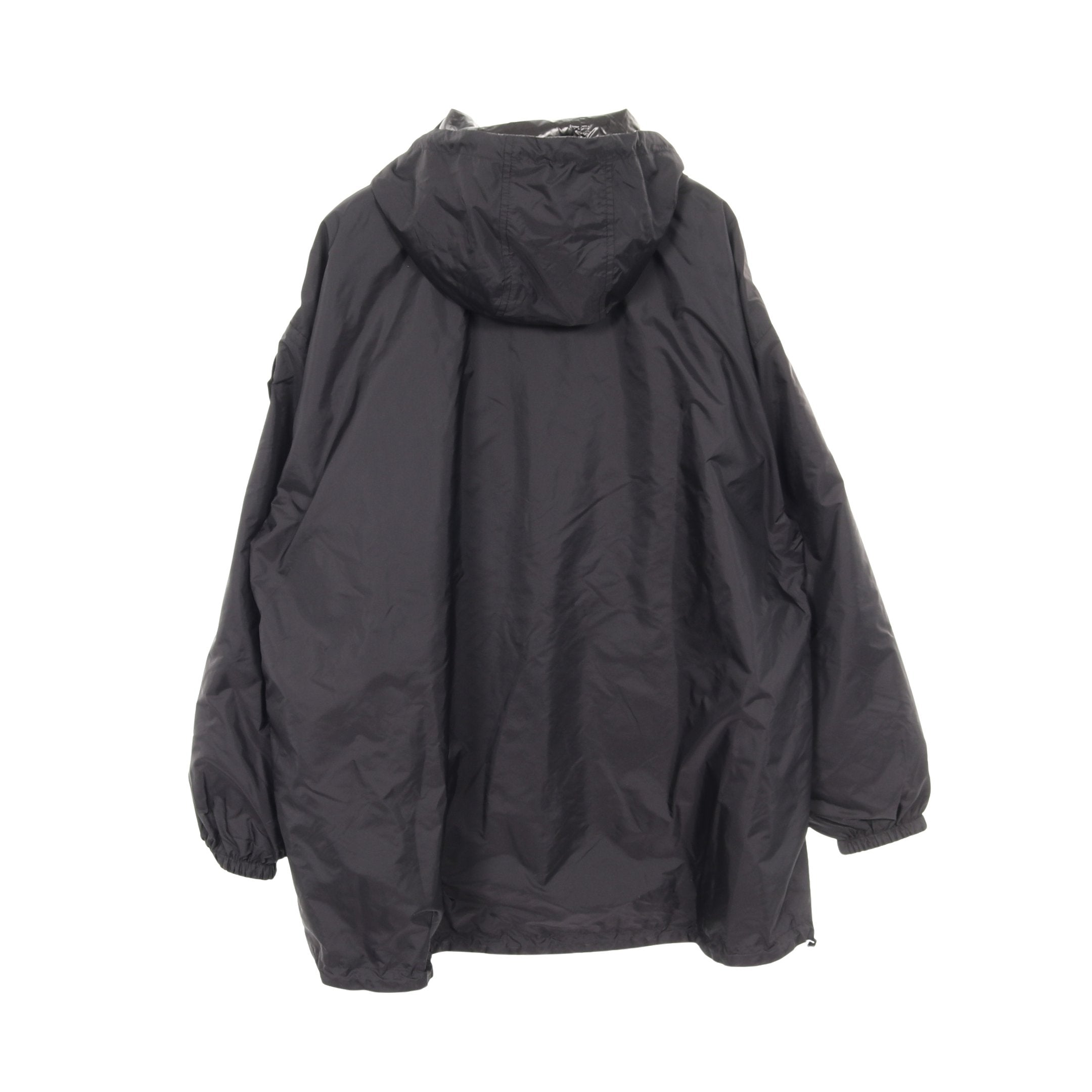 JUBBA オーバーサイズ ジャケット ナイロン ブラック フード付き
