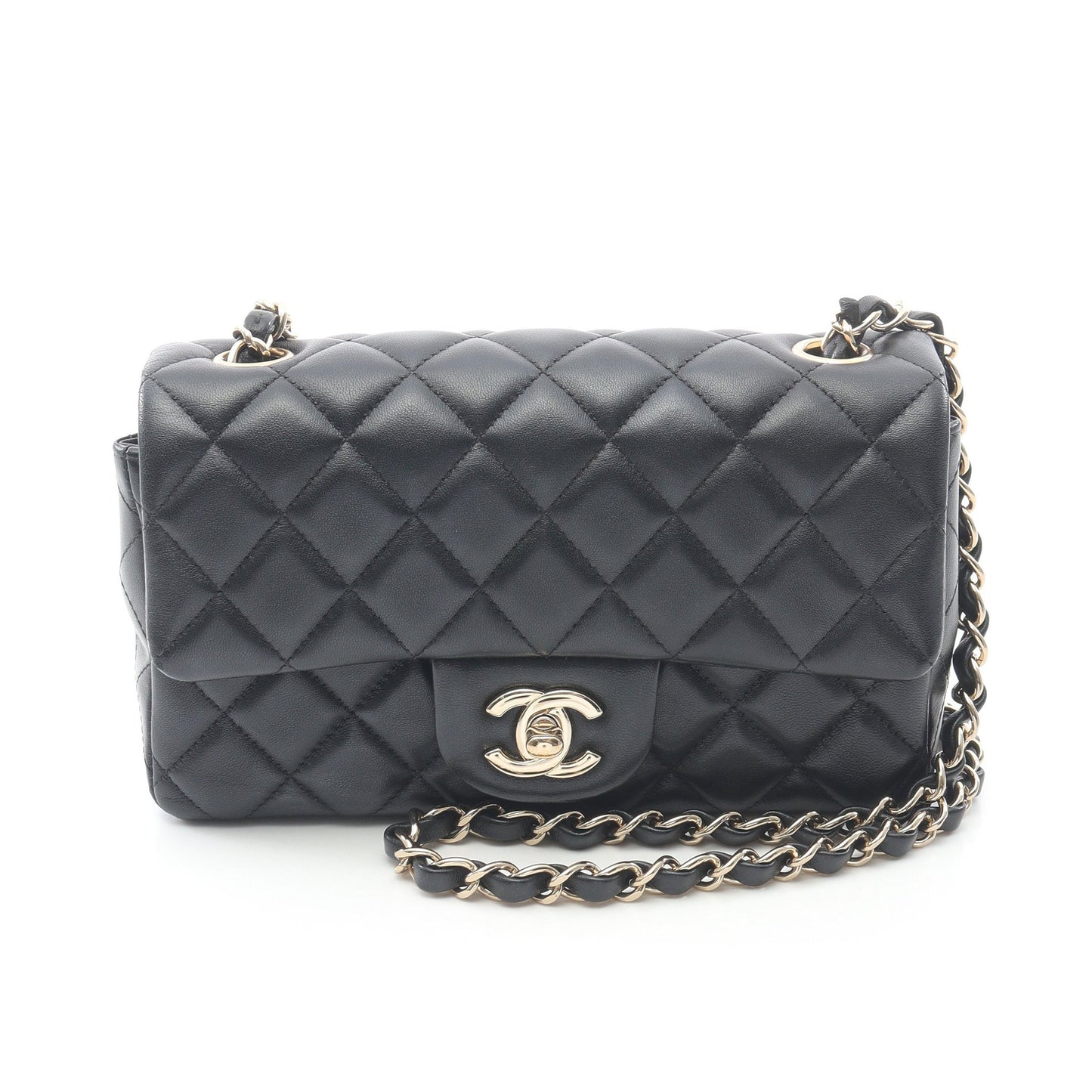 ミニマトラッセ20 チェーンショルダーバッグ ラムスキン ブラック ゴールド金具 シャネル バッグ CHANEL