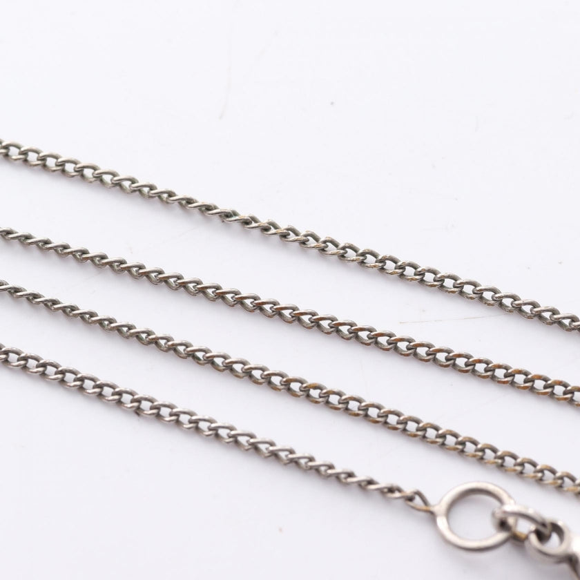 ココマーク ネックレス ラインストーン シルバー クリア B11P シャネル