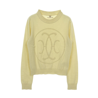 Hリフト ニット クルーネック カシミヤ イエロー エルメス トップス HERMES