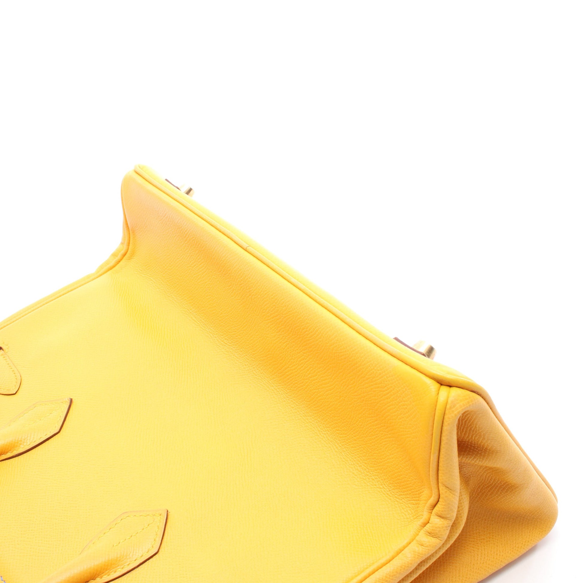 バーキン30 ハンドバッグ クシュベル イエロー ブルー ゴールド金具 ○Z刻印 エルメス バッグ HERMES