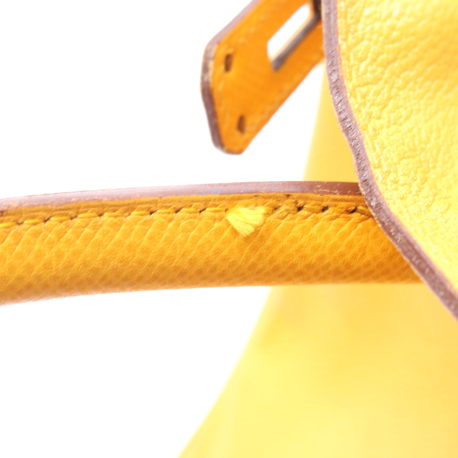 バーキン30 ハンドバッグ クシュベル イエロー ブルー ゴールド金具 ○Z刻印 エルメス バッグ HERMES