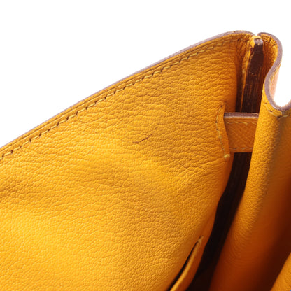 バーキン30 ハンドバッグ クシュベル イエロー ブルー ゴールド金具 ○Z刻印 エルメス バッグ HERMES