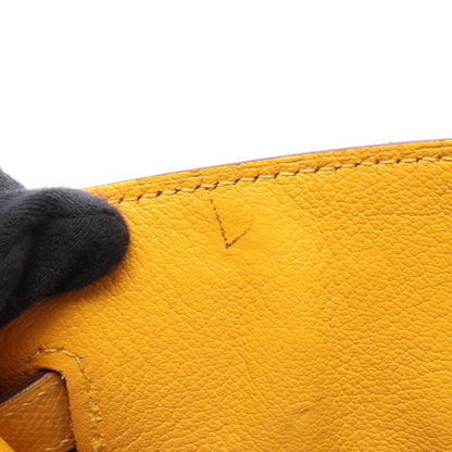 バーキン30 ハンドバッグ クシュベル イエロー ブルー ゴールド金具 ○Z刻印 エルメス バッグ HERMES
