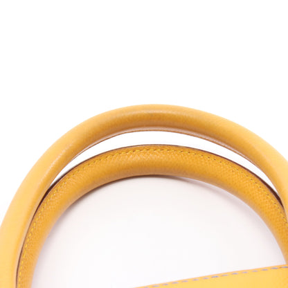 バーキン30 ハンドバッグ クシュベル イエロー ブルー ゴールド金具 ○Z刻印 エルメス バッグ HERMES