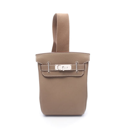 ケリーアッカドPM エトゥープ ボディバッグ トゴ グレーブラウン シルバー金具 W刻印 エルメス バッグ HERMES