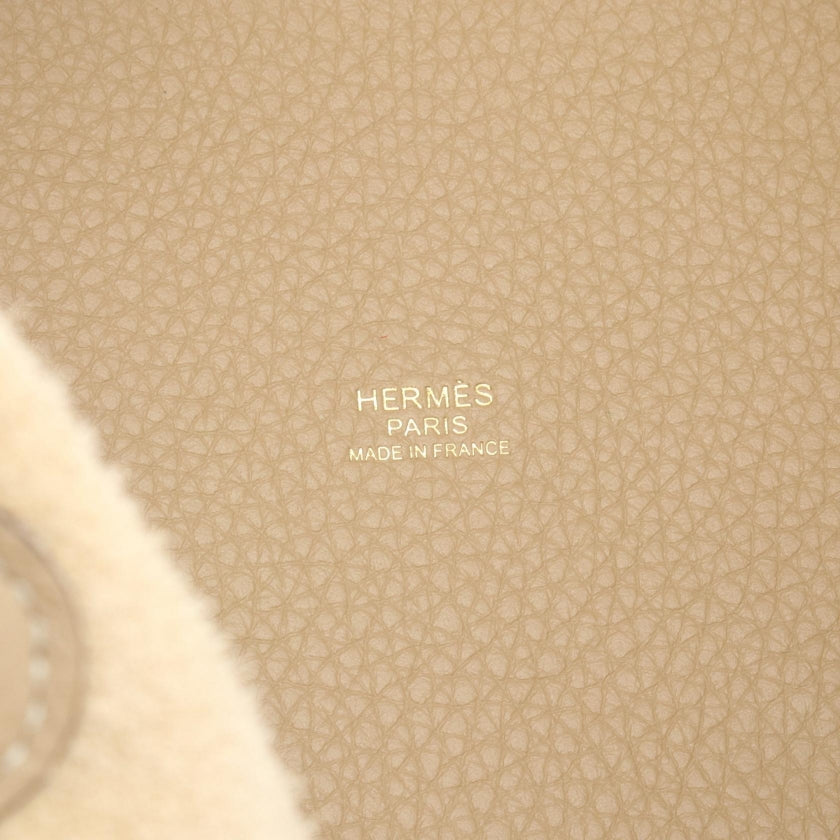 ピコタンロックPM トレンチ ハンドバッグ トリヨンクレマンス ベージュ ゴールド金具 K刻印 エルメス バッグ HERMES