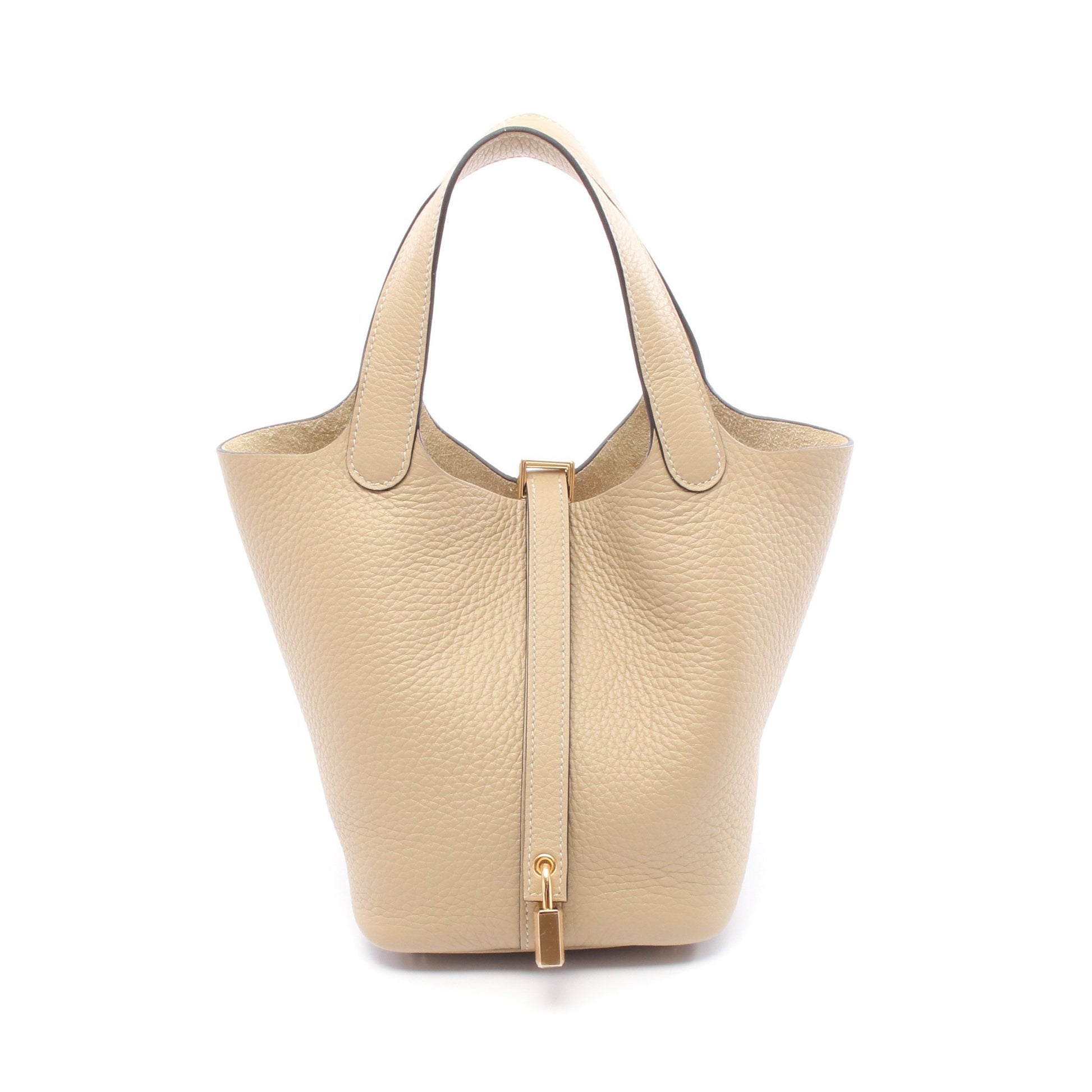 ピコタンロックPM トレンチ ハンドバッグ トリヨンクレマンス ベージュ ゴールド金具 K刻印 エルメス バッグ HERMES