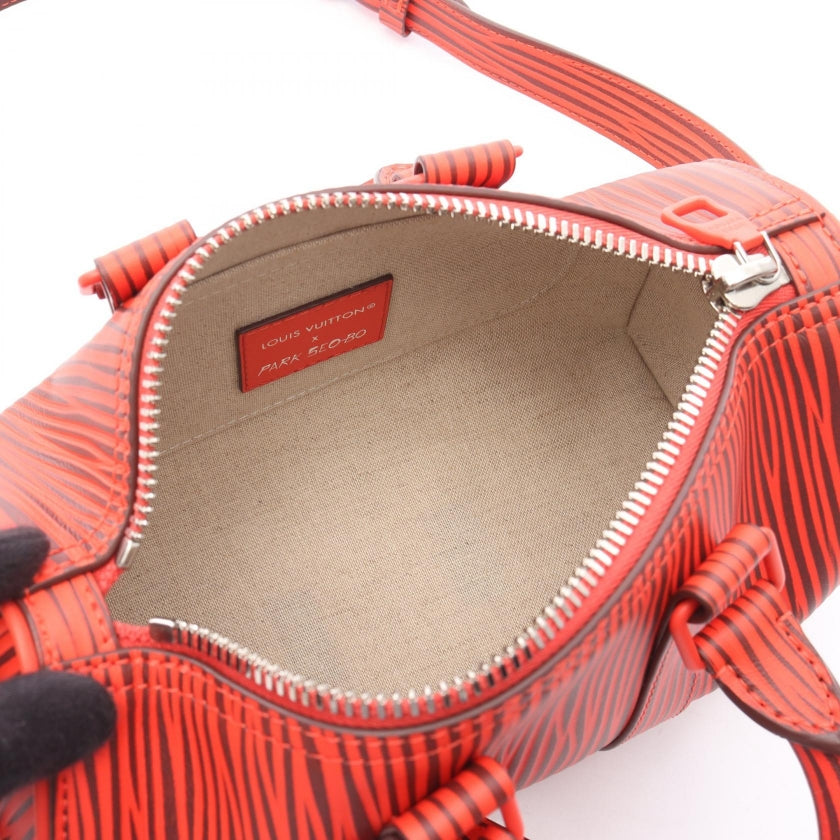 LOUIS VUITTON × Park Seo-Bo キーポル バンドリエール25 エピXLレザー ハンドバッグ レザー レッド 2WAY ルイヴィトン バッグ LOUIS VUITTON